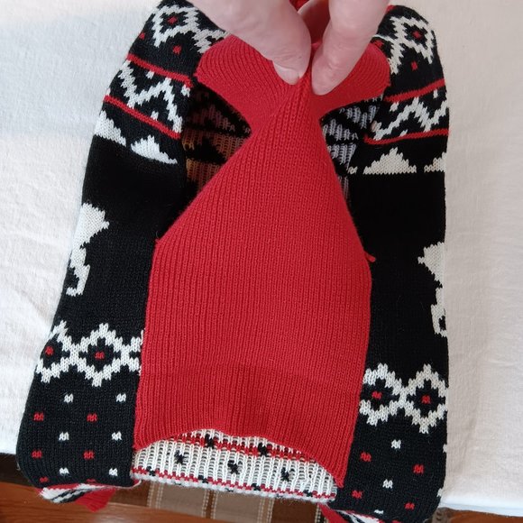 Simply Dog NWOT Knit Dog Sweater Pet Clothing Red Black White Size S Size M - Picture 6 of 16